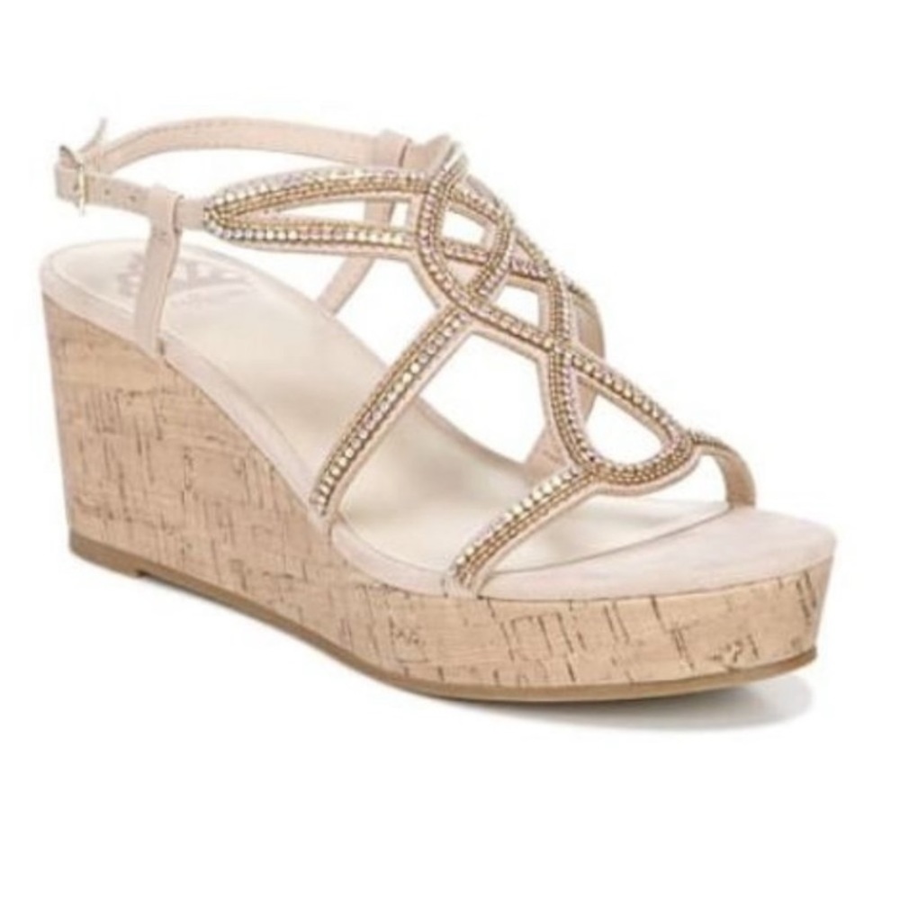 Fergalicious Mimic Platform Beige Rose Gold NWT
